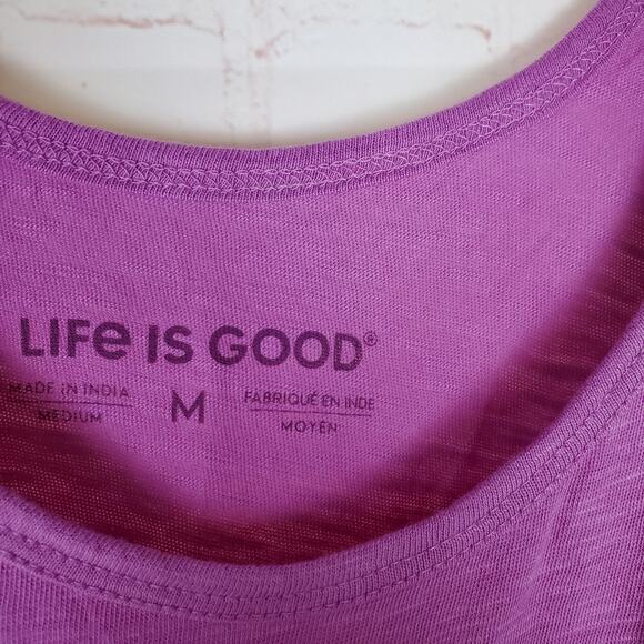 NEW LIFE IS GOOD Happy Hour At The Gym Breezy Tank Top Womens M Workout Tee - Picture 6 of 11